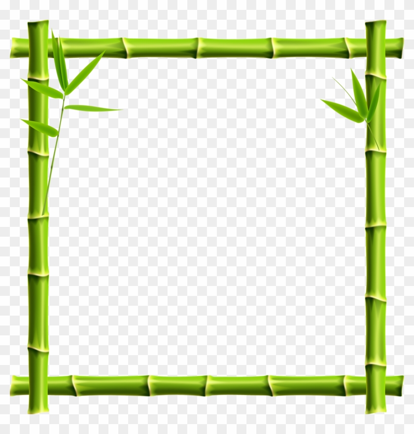 Giant Panda Picture Frame Bamboo Clip Art - Bamboo Border Png #307350