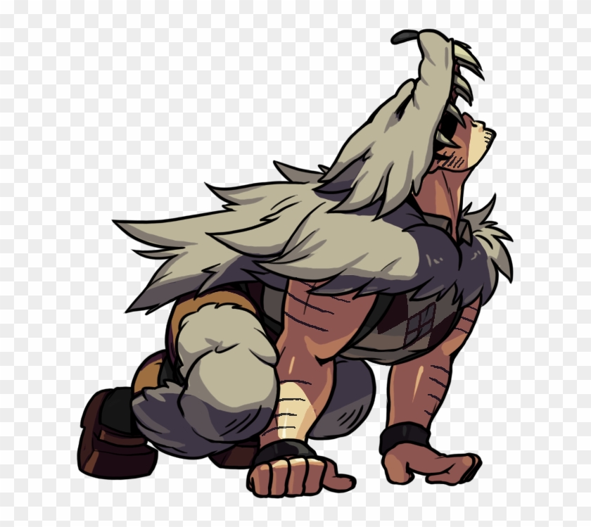 Beowulf Crouches Down And Howls Like A Wolf, With His - Beowulf Skullgirls Taunt #307358