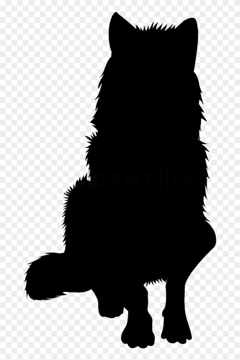 Silhouette Of Sitting Wolf 1501686 - Sitting Wolf Silhouette #307376