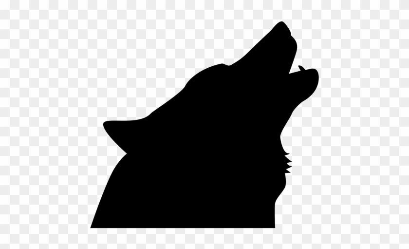 Wolf Head Howling Silhouette Transparent Png - Dibujos De Un Lobo Silueta #307395