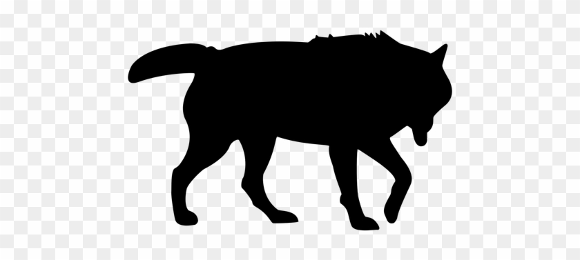 Wolf Stalking Silhouette - Wolf Silhouette #307406