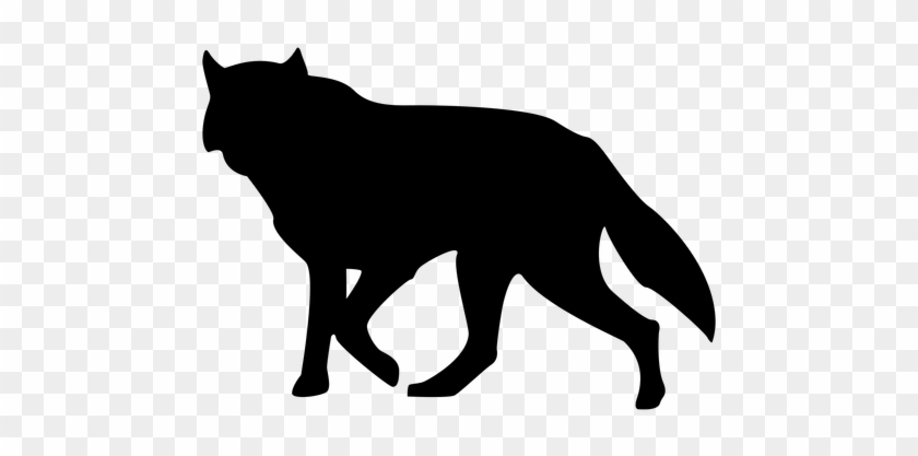 Wolf Walking Silhouette - Wolf Silhouette #307431