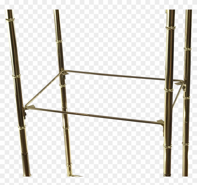 Hollywood Regency Faux Bamboo Arch Shaped Brass Etagere - Scaffolding #307516