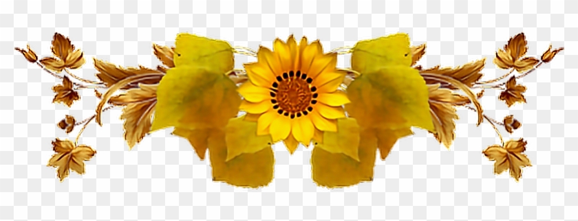 Report Abuse - Sunflower Divider Png #307540