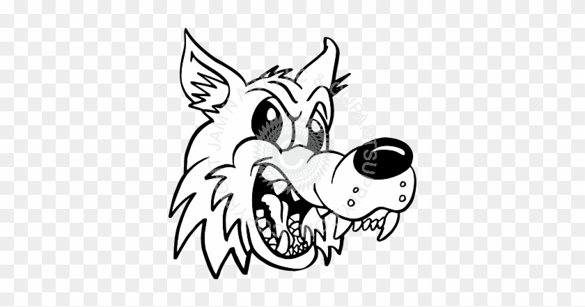 Cartoon Wolf Head Drawing #307662