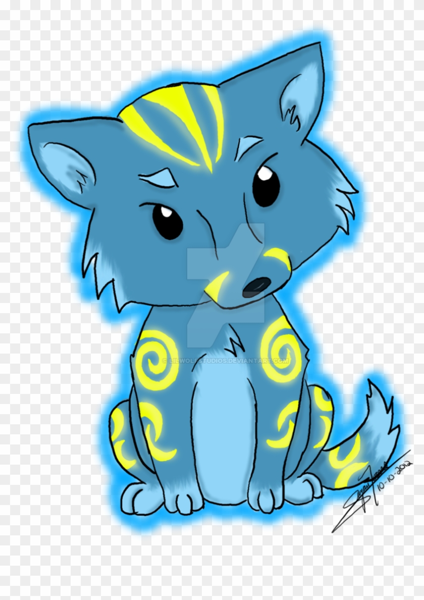 Cute Little Glowing Wolf Pup By Lilwolfstudios - Cartoon #307746