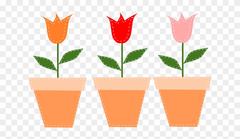 Free Pictures Flowers - Flower Pot Clipart Png #307808