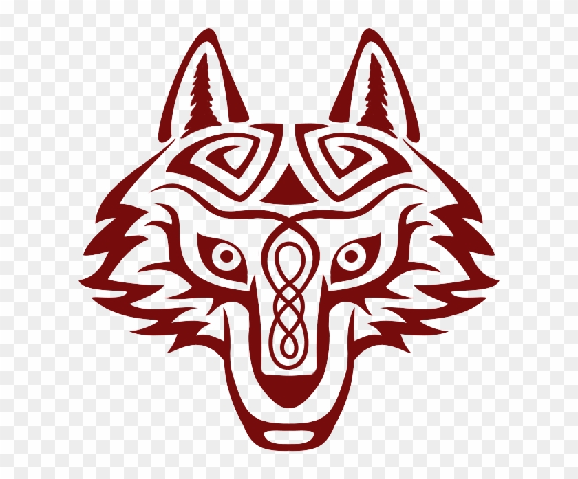 Celtic-tribal Wolf Head By Kayosa On Clipart Library - Wolf Tribal Face Png #307809