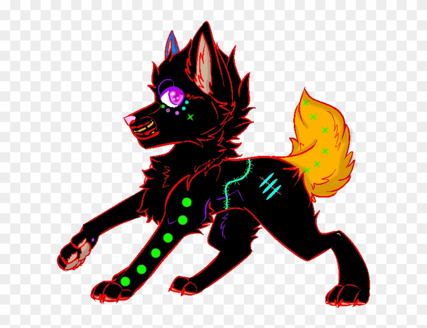 Neon Wolf Echo By Snow The Majestic - Illustration #307867