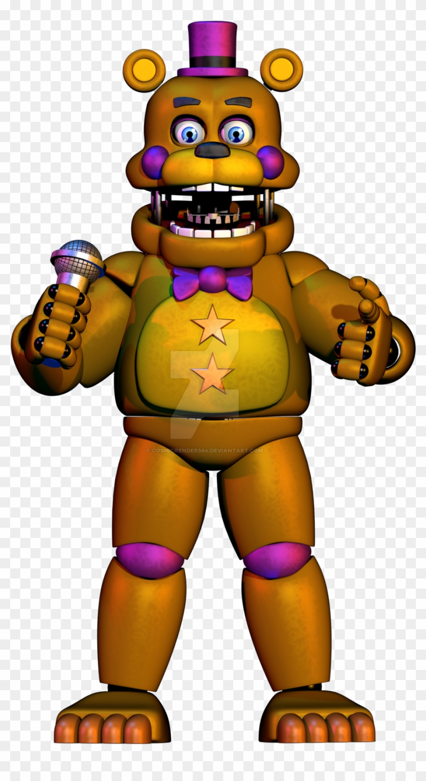 Cosmicrenders64 47 2 Rockstar Fredbear By Cosmicrenders64 - Fnaf Rockstar Springbonnie #308063