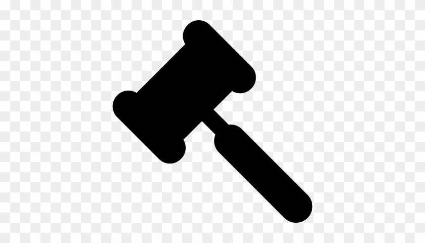 Legal Hammer Black Shape - Gavel Silhouette #53300