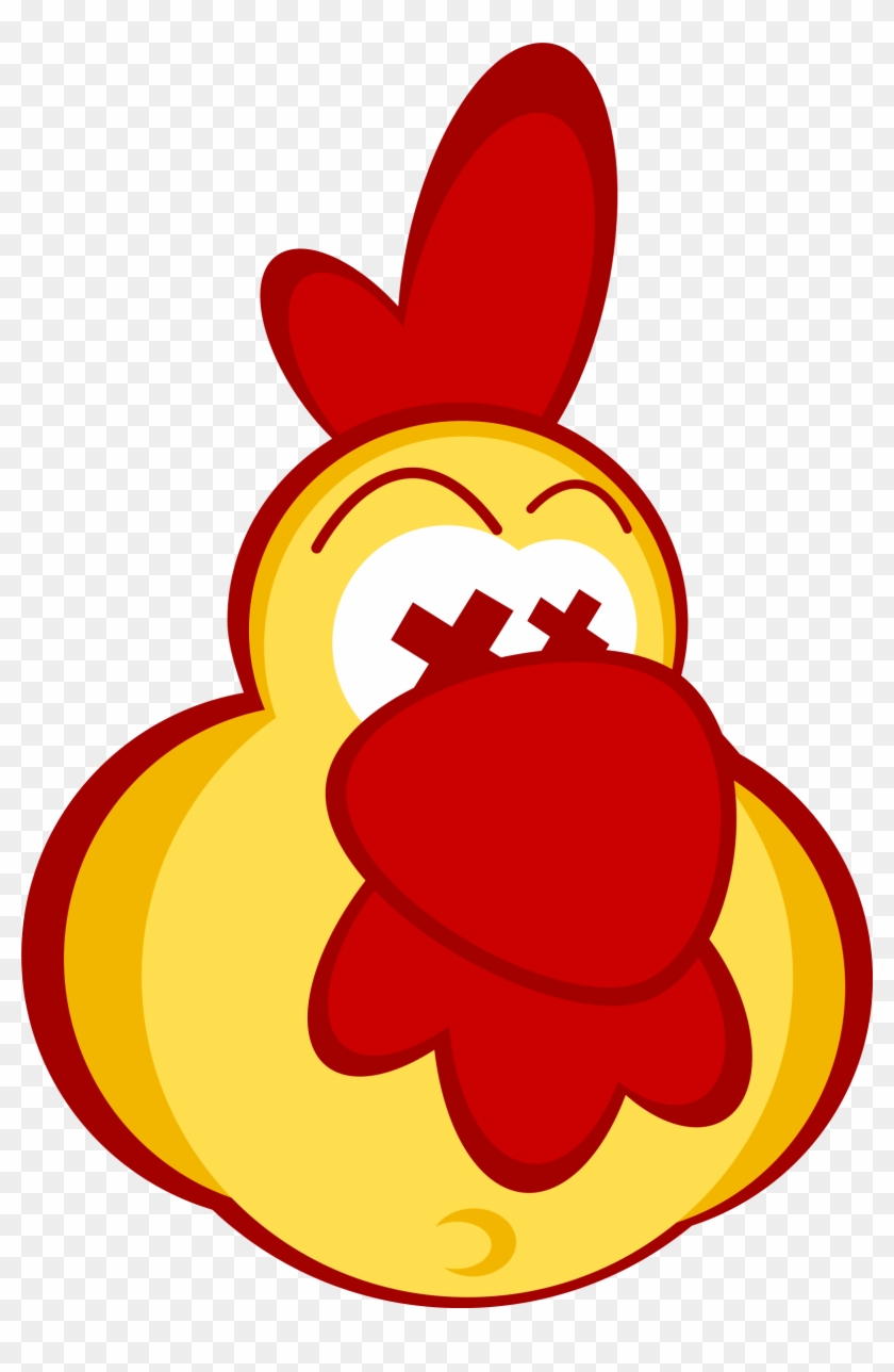 Chicken Clipart With Crazy Eyes - Dead Chicken Cartoon Png #53313