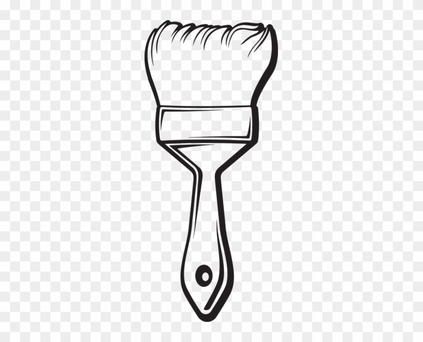 Paint Brush Clipart Black And White #53363