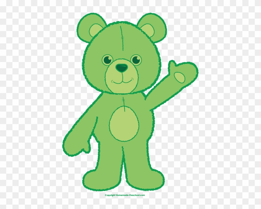 Click To Save Image - Cartoon Teddy Bear Green #53766