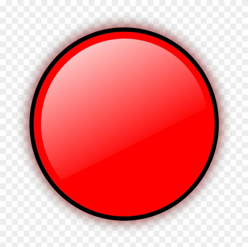 Clip Art Free - Red Circle With Black Outline - Free Transparent PNG Images Download