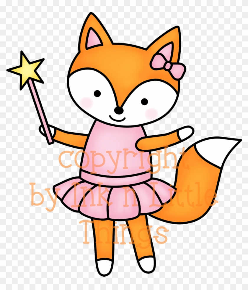 Ink N Little Things - Girl Fox Clipart #53802