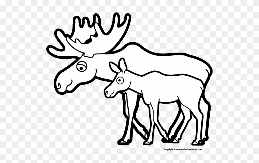 Free Moose Clipart - Black And White Clip Art Moose #53856
