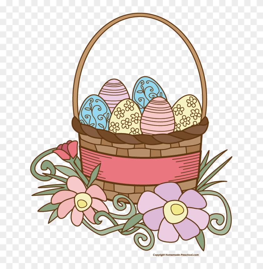Related Pictures Clipart Surprise Frog Jumping Through - Easter Basket Clip Art #53907