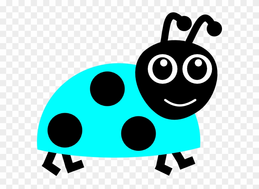 Light Blue Ladybug Svg Clip Arts 600 X 534 Px - Ladybug White And Black Clipart #54073