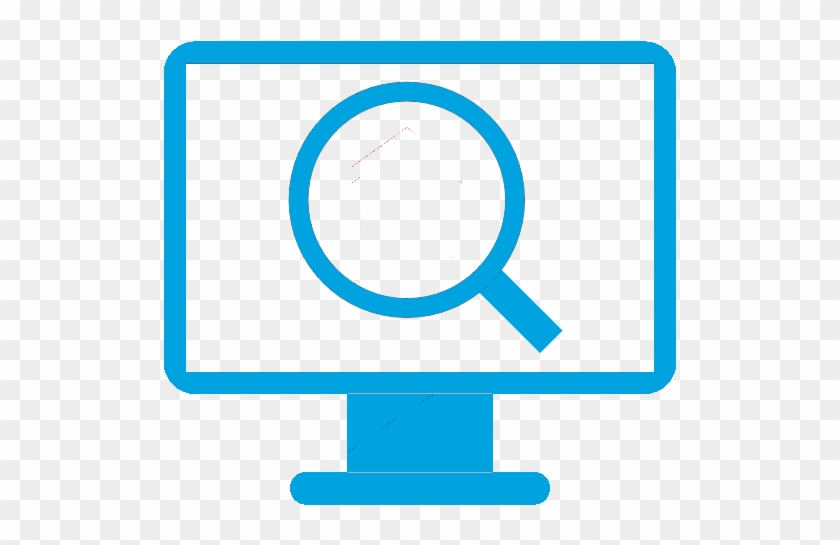Magnifying Glass On A Computer Monitor - Circle #54091