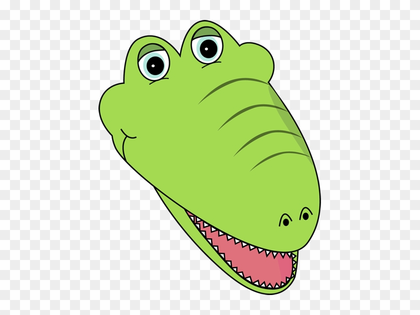 Right Facing Right Facing Alligator Face - Alligator Face Clip Art #54298