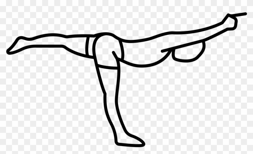 Man Standing On Right Leg Stretching Leg And Arms Svg - Man Stretching Icon #54335