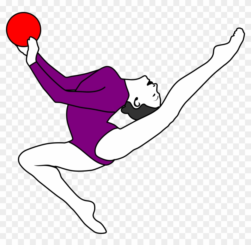 Gymnastics Clipart Purple - Desenho De Ginastica Ritmica #54458
