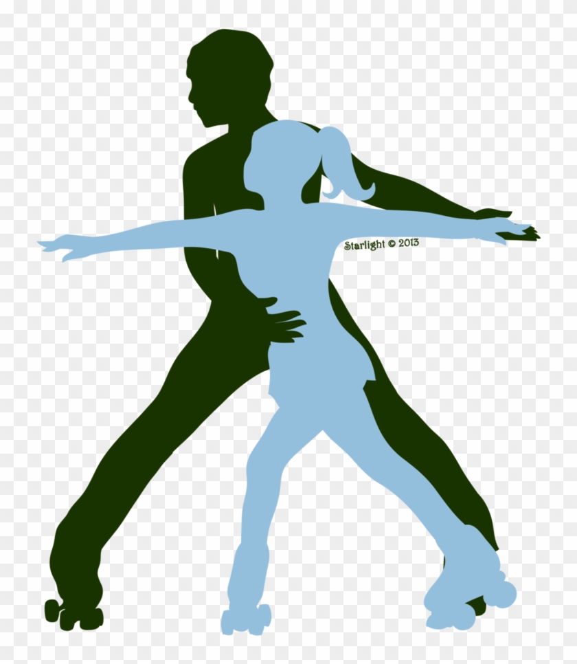 Roller Skating Pair Silhouette By Starlight Sl On Deviantart - Silhouette Of Roller Skater #54573