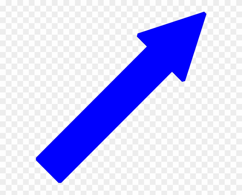 Blue Arrow Right Down Clip Art At Clker - Arrow Pointing Up Right #54627