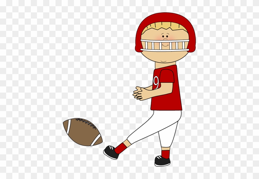 Football Player Clip Art - Kicking A Football Clip Art #54745