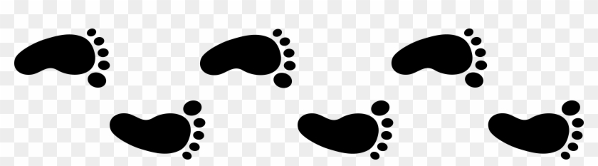 Six Little Black Footprints - Walking Feet Clipart #54767