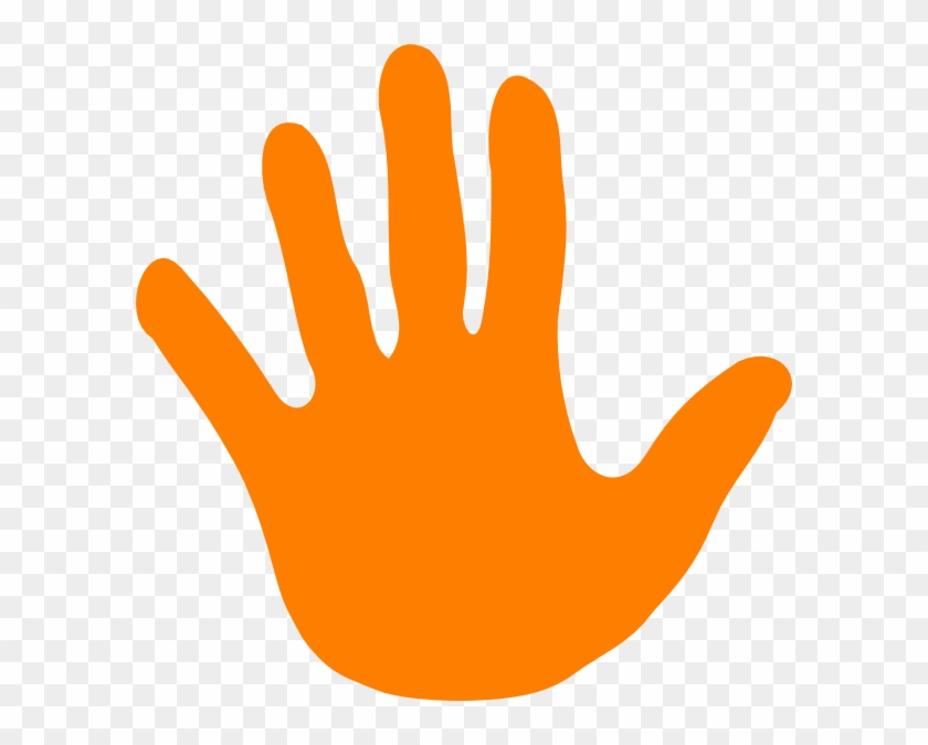 Right Clipart Left Hand - Orange Hand Clipart #54775