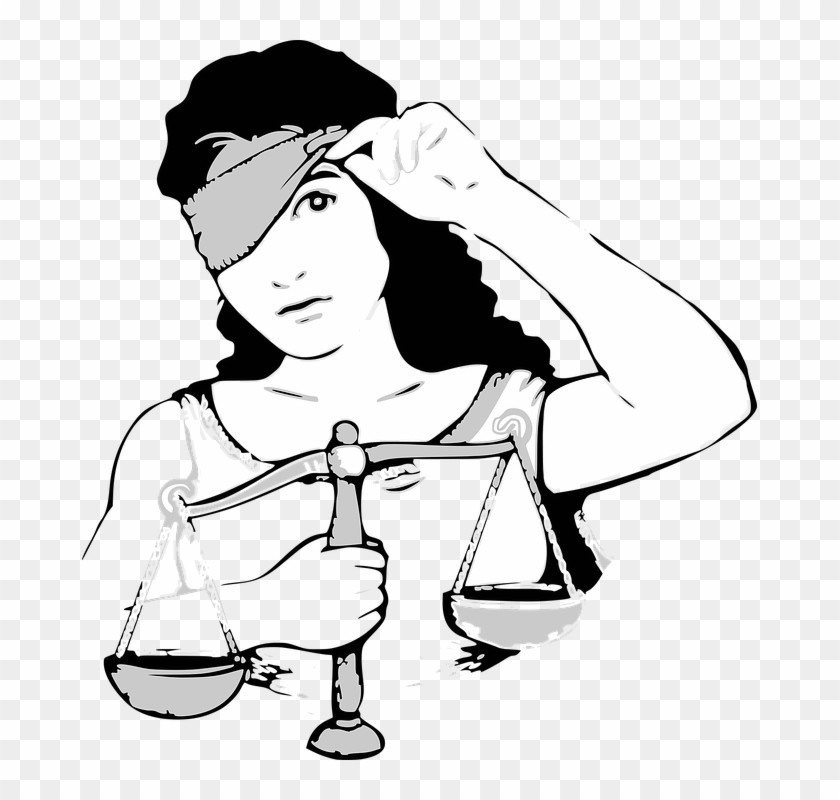 Blindfolded Injustice Justice Lady - Nature Law Of Cure #54786