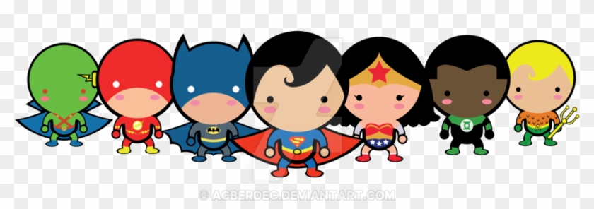 Cute Justice League By Acberdec On Deviantart - Logo Chibi Justice League #55275