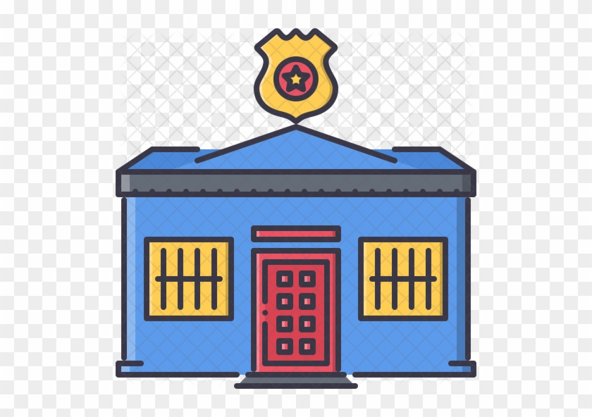 Police Station Clipart Png - Outline Of A Police Station #55328