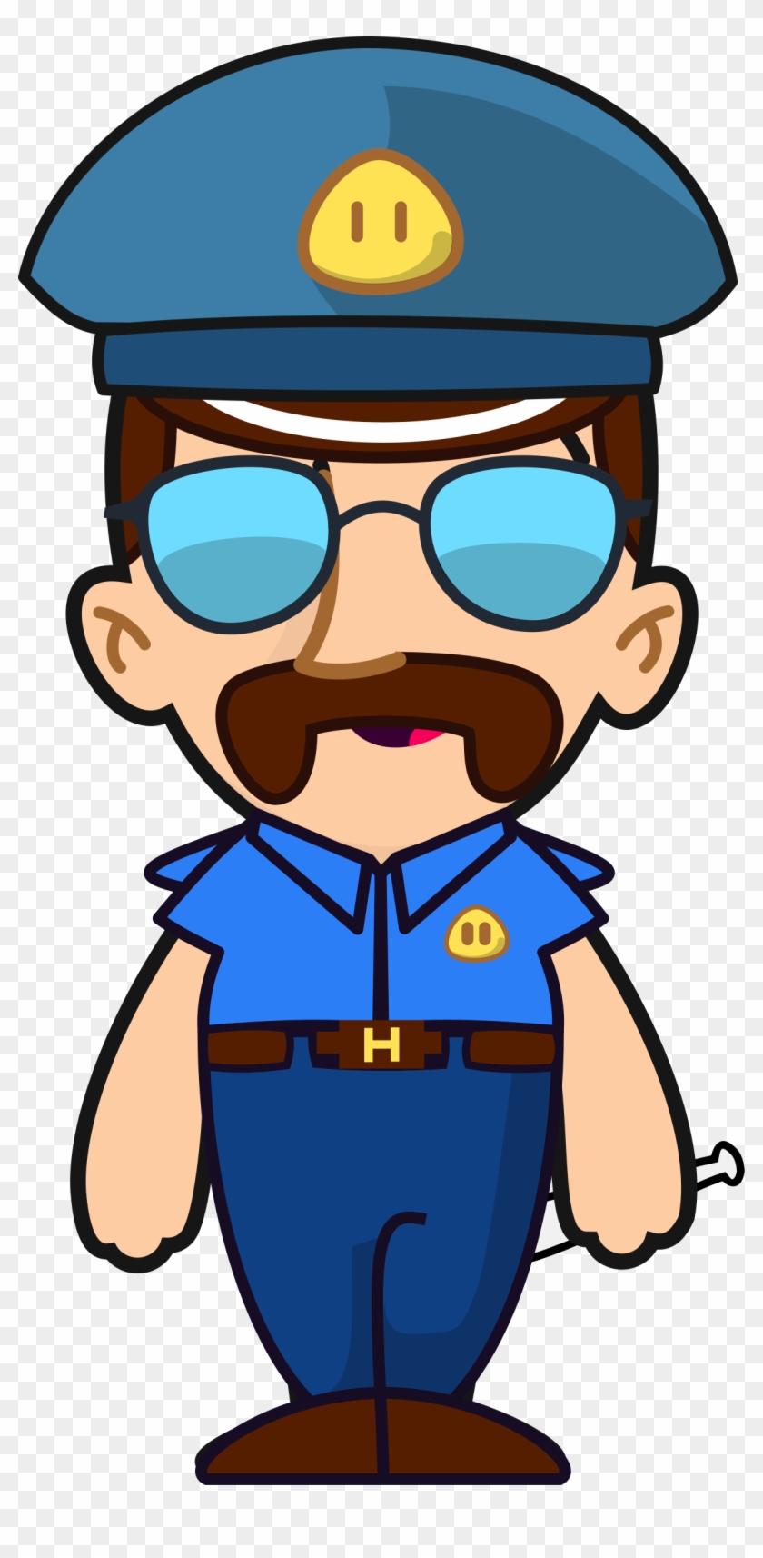 Cartoon Police Officer Drawing Police Station - 卡通 警察 - Free Transparent  PNG Clipart Images Download