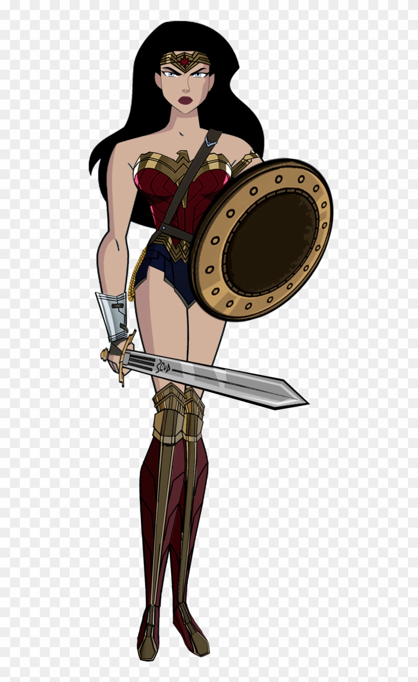 Jl Wonder Woman Dawn Of Justice By Alexbadass - Wonder Woman With Sword And Shield #55334