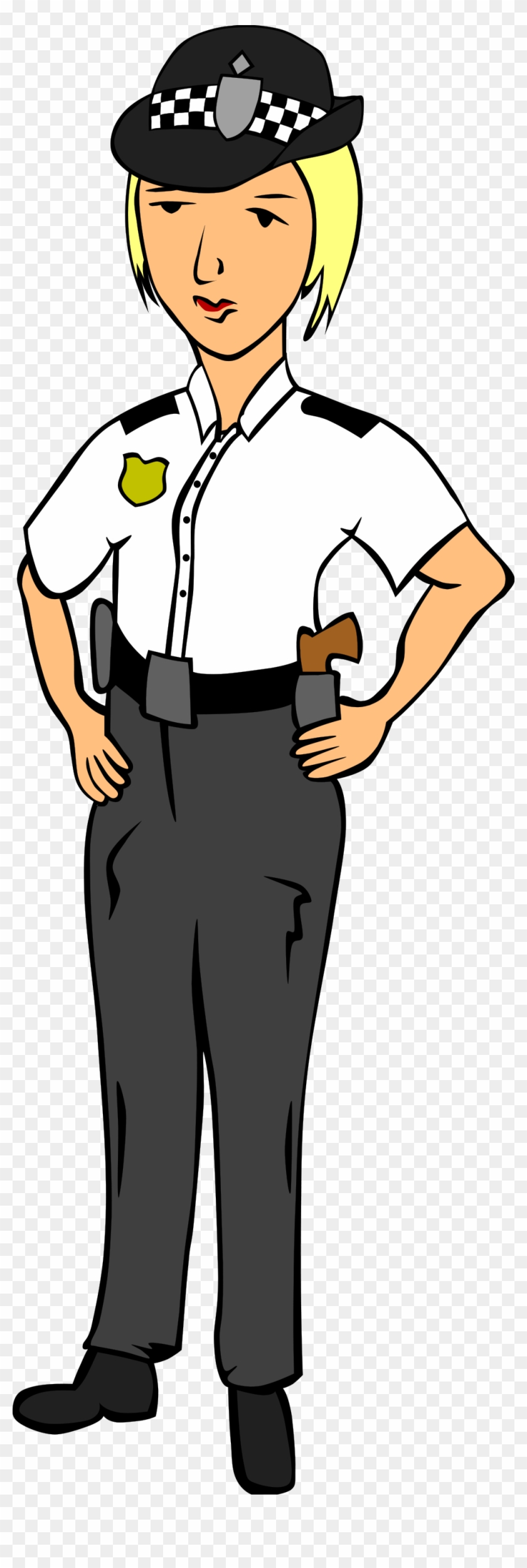 Free Vector Woman Police Officer Clip Art - Police Officer Cartoon Uk #55344