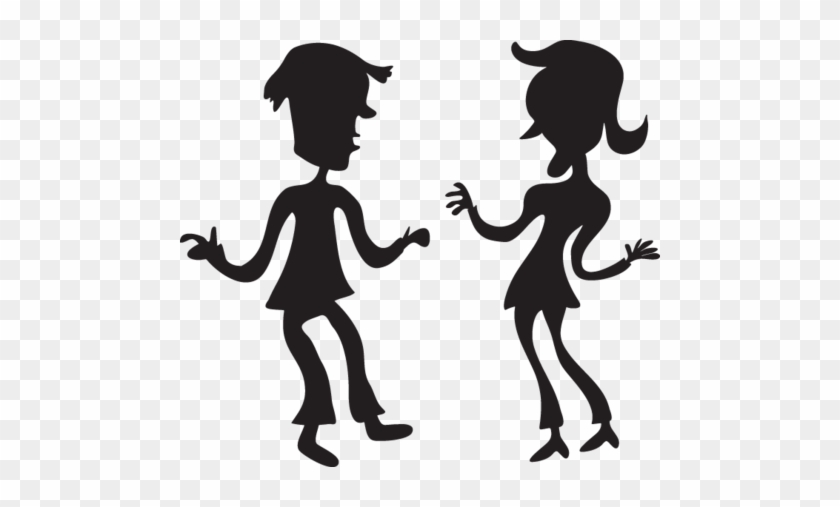 Cartoon Silhouette Of Man And Woman Dancing - Cartoon Couple Silhouette Png #55463