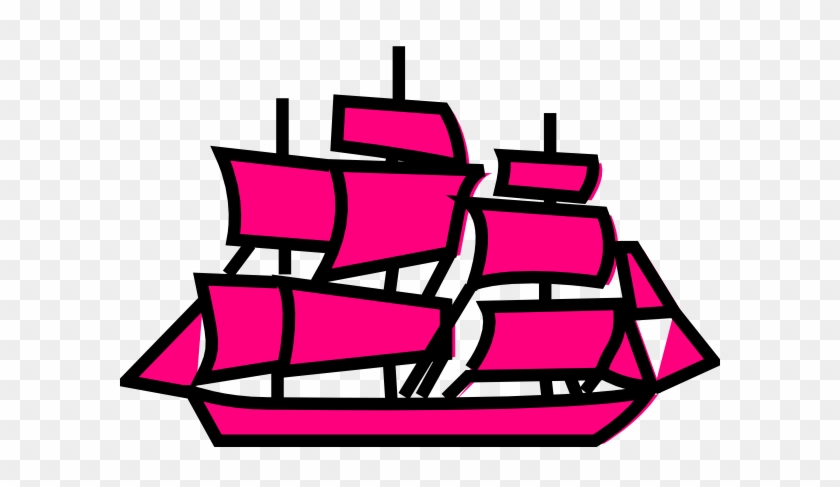 Pink Boat Clip Art - Pink Boat Clipart #55619