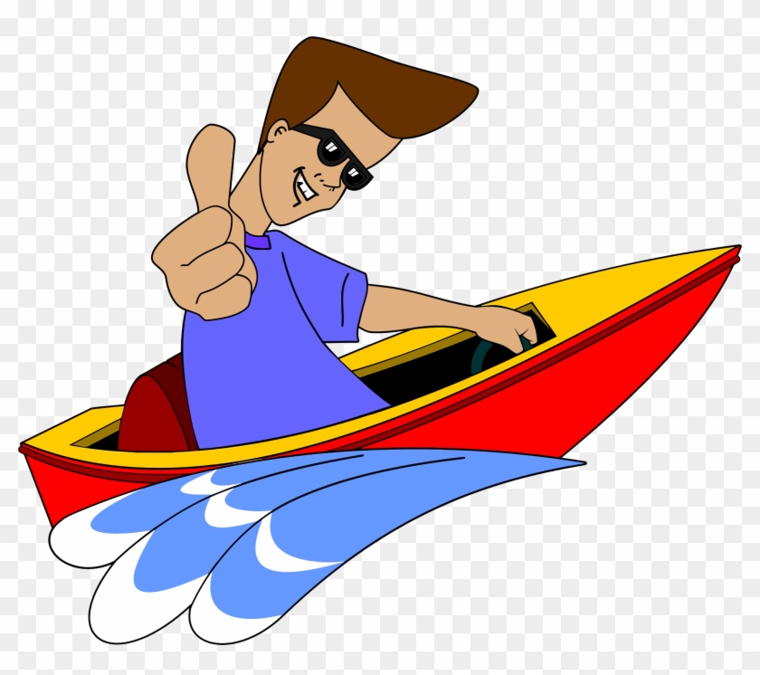 Big Image - Man In Boat Clipart #55622