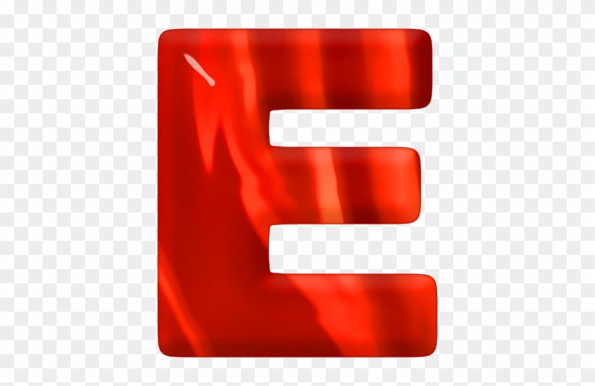 Letter E In Red #55787
