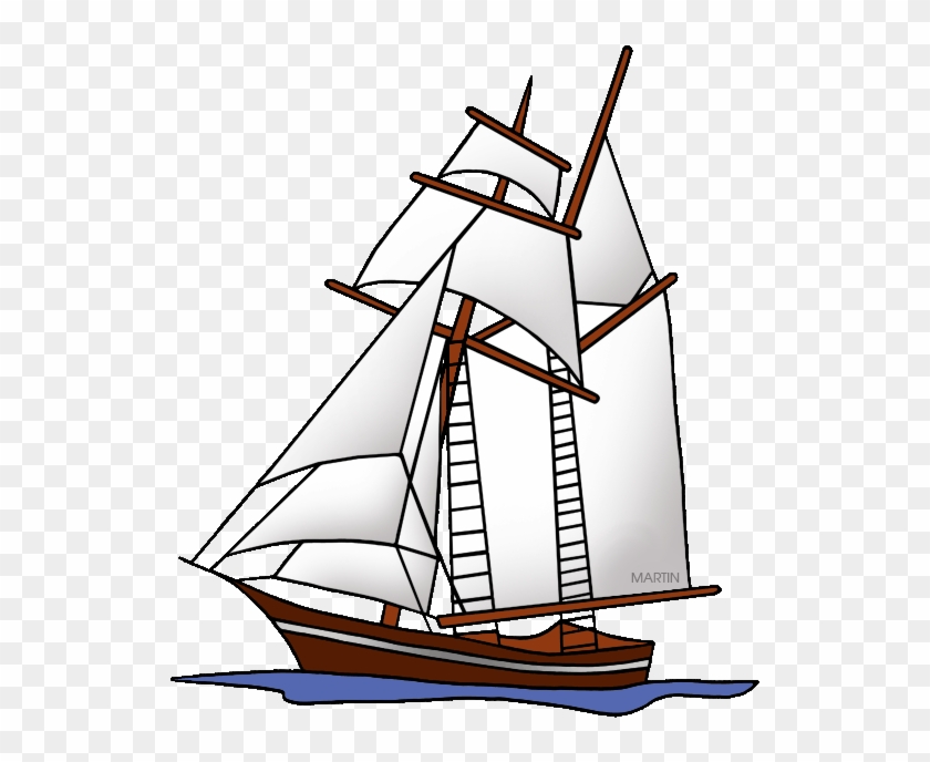 Schooner - Tallship Clipart #55862