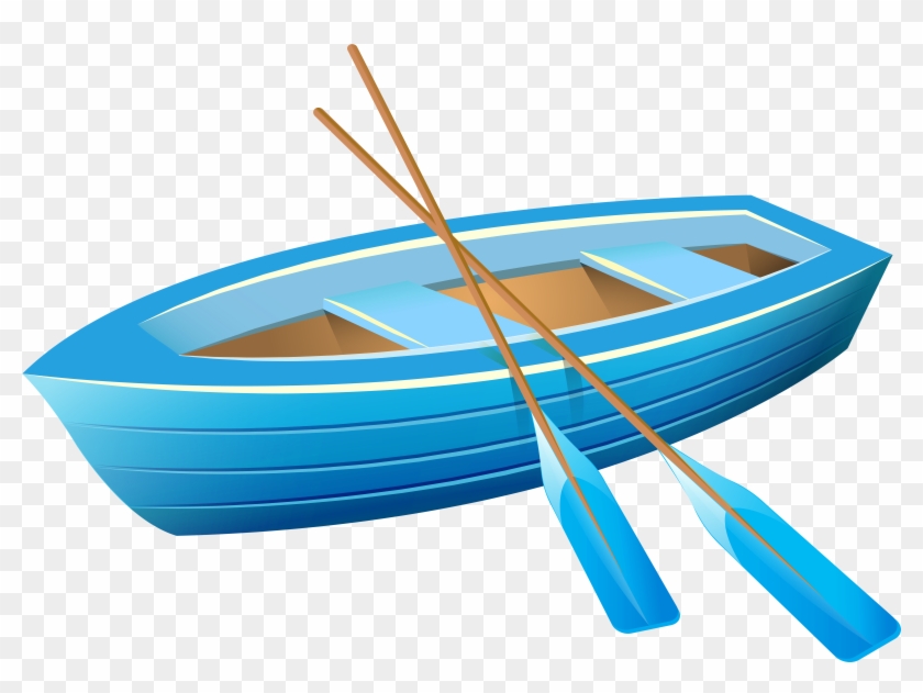 Blue Boat Transparent Png Clip Art Image - Boat Clipart Png #55912