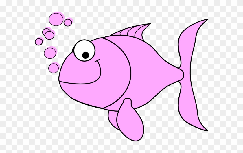 Fancy Idea Clipart Fish Pink Bubbles Clip Art At Clker - Fish Black And White Clipart #56008