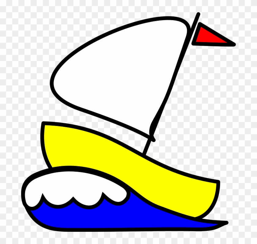 Sailboat Sailing Boat Ship Waves Ocean Boat - Sail Boat Clip Art #56046