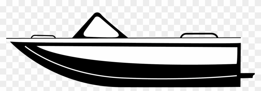 Speed Boat Black And White Clipart #56102