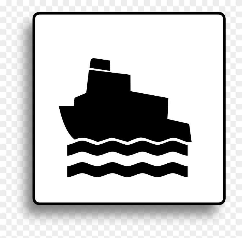 Ferry Terminal Boat Clip Art - Ferry Icon Vector #56226
