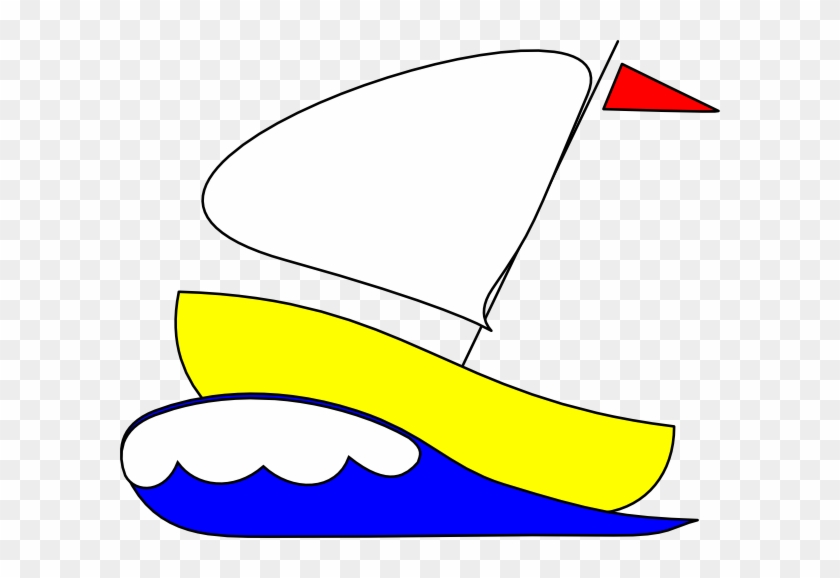 Yellow Yacht Clipart #56420