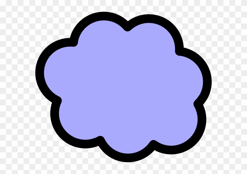 Light Blue Cloud Clip Art At Clker - Clipart Light Purple Cloud #56490